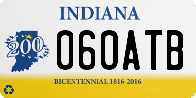 IN license plate 060ATB
