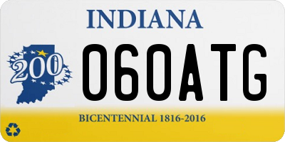 IN license plate 060ATG