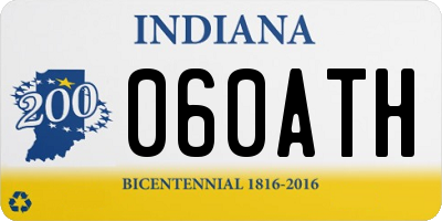 IN license plate 060ATH