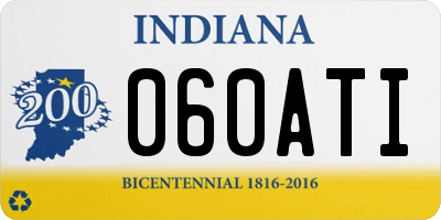 IN license plate 060ATI