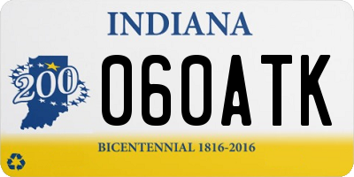 IN license plate 060ATK