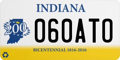 IN license plate 060ATO