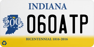 IN license plate 060ATP