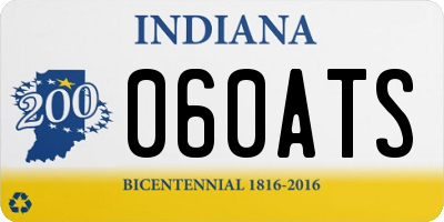 IN license plate 060ATS