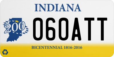 IN license plate 060ATT