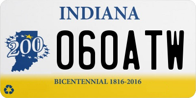 IN license plate 060ATW