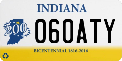 IN license plate 060ATY