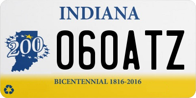 IN license plate 060ATZ