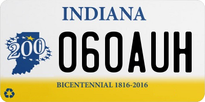 IN license plate 060AUH