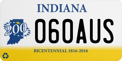 IN license plate 060AUS