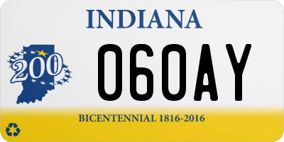 IN license plate 060AY