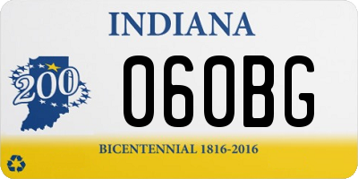 IN license plate 060BG