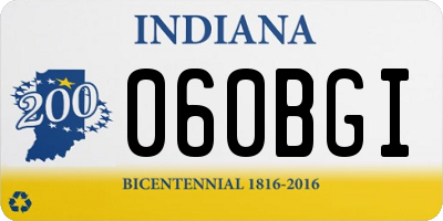 IN license plate 060BGI