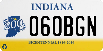 IN license plate 060BGN