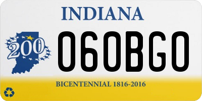 IN license plate 060BGO