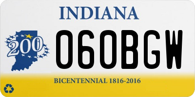 IN license plate 060BGW