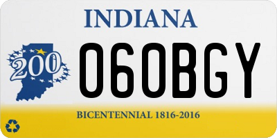 IN license plate 060BGY