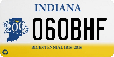 IN license plate 060BHF