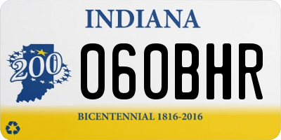 IN license plate 060BHR