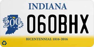 IN license plate 060BHX