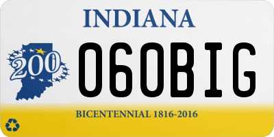 IN license plate 060BIG