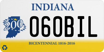 IN license plate 060BIL