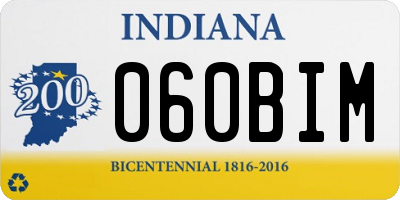 IN license plate 060BIM