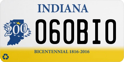 IN license plate 060BIO