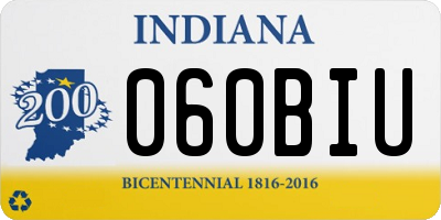 IN license plate 060BIU
