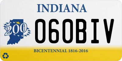 IN license plate 060BIV