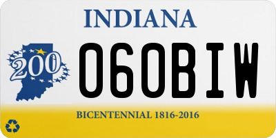 IN license plate 060BIW
