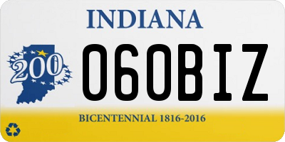 IN license plate 060BIZ