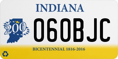 IN license plate 060BJC