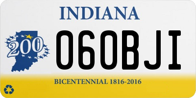 IN license plate 060BJI