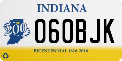 IN license plate 060BJK