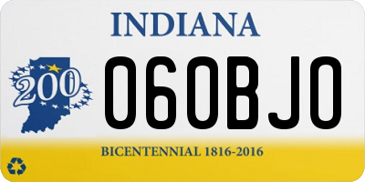 IN license plate 060BJO