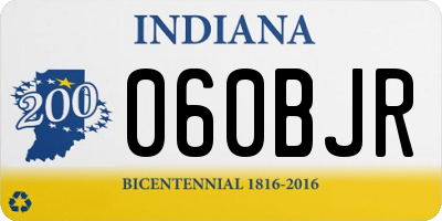 IN license plate 060BJR