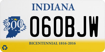 IN license plate 060BJW