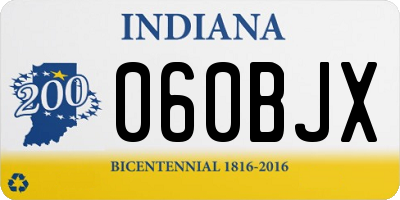 IN license plate 060BJX