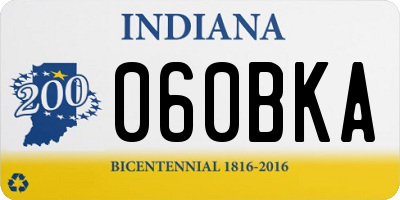 IN license plate 060BKA