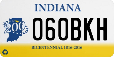 IN license plate 060BKH