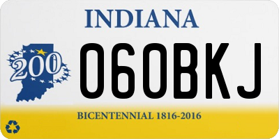 IN license plate 060BKJ