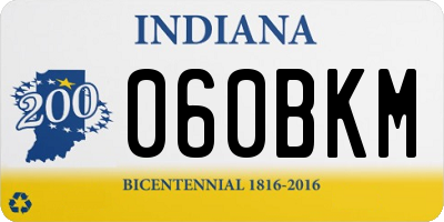 IN license plate 060BKM