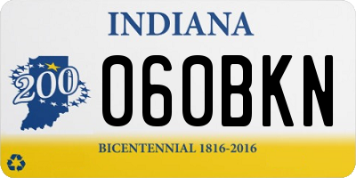 IN license plate 060BKN