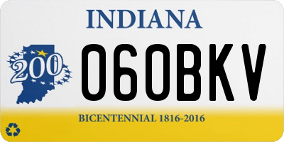 IN license plate 060BKV