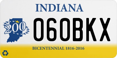 IN license plate 060BKX