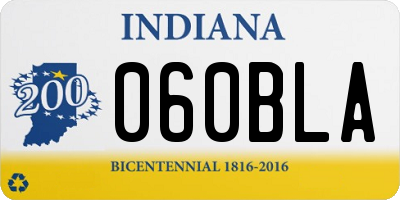 IN license plate 060BLA