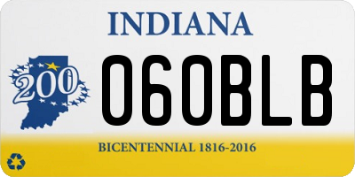 IN license plate 060BLB