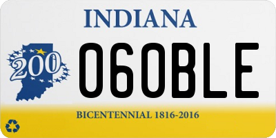 IN license plate 060BLE