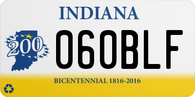 IN license plate 060BLF